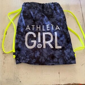 Athleta Girl Blue Tie-Dye Bag with Neon Straps